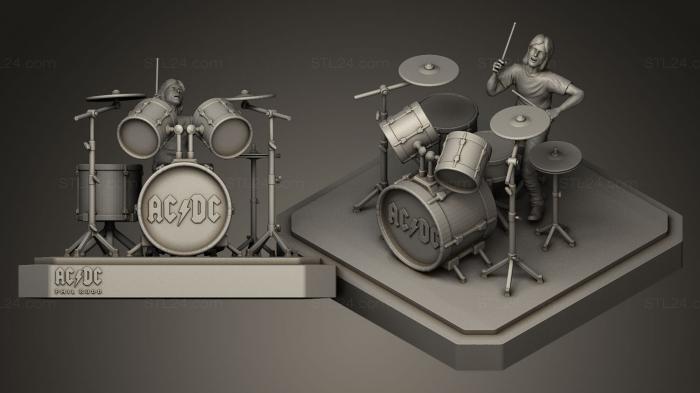 Statues of famous people (phill rudd ACDC, STKC_0092) 3D models for cnc